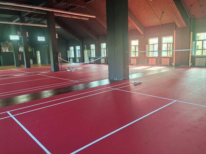 common court line marking mistakes on vinyl flooring
